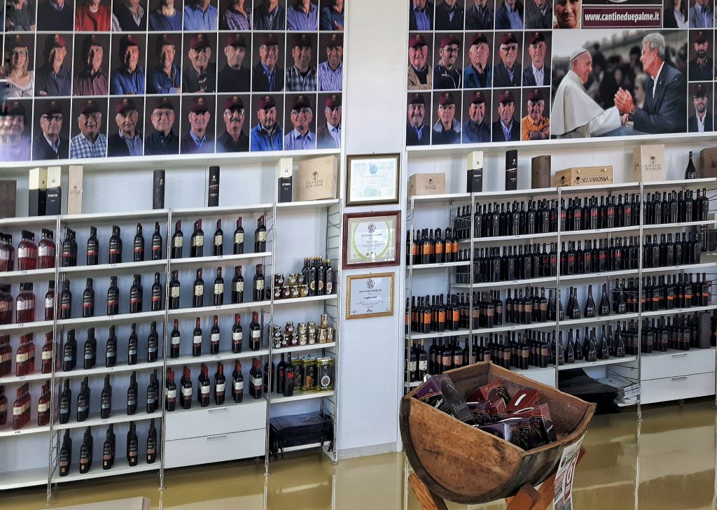 Lo showroom di Cantine Due Palme