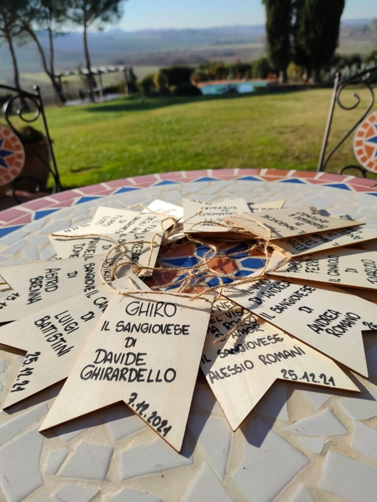 adotta il tuo filare in toscana - targhette